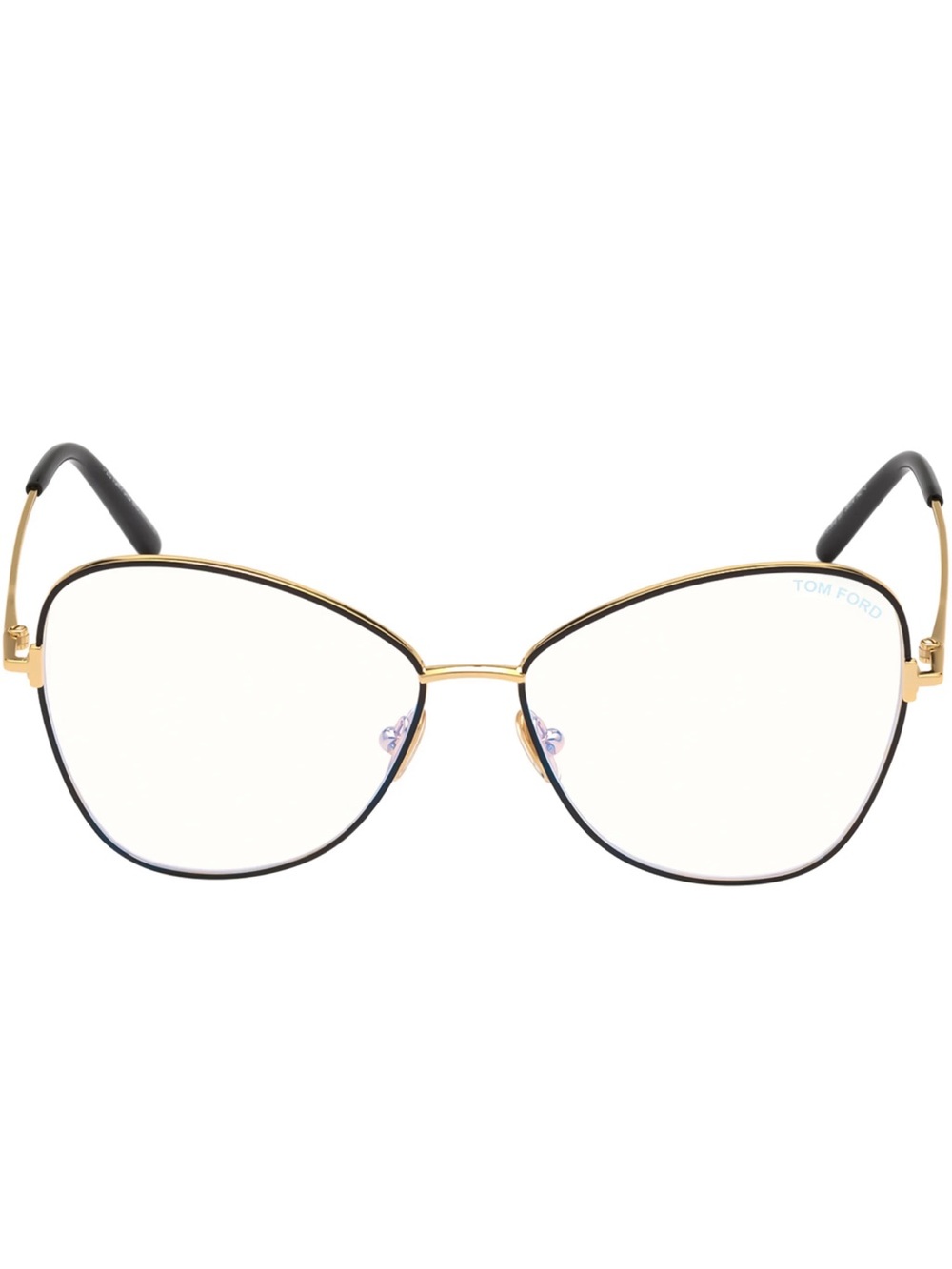 Tom Ford FT5738-B 001 Shiny Black Cat Eye eyeglasses frames